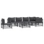 Juego de muebles de jardín 7 pzas con cojines acero antracita de vidaXL, Conjuntos de jardín - Ref: Foro24-3186889, Precio: 6...