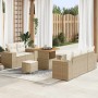 Conjunto de sofá de jardín con cojín 8 pcs Beige y Crema en Sofás de exterior | Comprar online en Foru.es