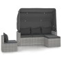 Set de sofás de jardín 4 pzas y cojines ratán sintético gris de vidaXL, Conjuntos de jardín - Ref: Foro24-3186649, Precio: 41...