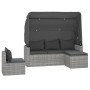 Set de sofás de jardín 4 pzas y cojines ratán sintético gris de vidaXL, Conjuntos de jardín - Ref: Foro24-3186649, Precio: 41...