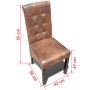 Sillas de comedor 2 unidades de color marrón de vidaXL, Sillas de comedor - Ref: Foro24-241157, Precio: 223,02 €, Descuento: %