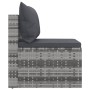 Set de sofás de jardín 4 pzas y cojines ratán sintético gris de vidaXL, Conjuntos de jardín - Ref: Foro24-3186649, Precio: 41...