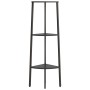 Estantería de esquina de 3 baldas negro 45,5x31,5x120 cm en Librerías y estanterías | Comprar online en Foru.es