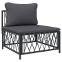Juego de muebles de jardín 5 pzas y cojines acero antracita de vidaXL, Conjuntos de jardín - Ref: Foro24-3186871, Precio: 415...