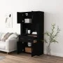 Aparador alto madera contrachapada negro de vidaXL, Aparadores - Ref: Foro24-3185368, Precio: 152,70 €, Descuento: %