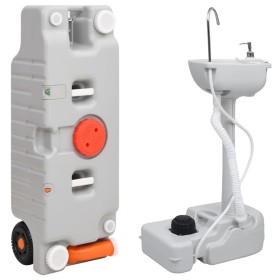 Juego de lavabo y depósito de agua portátil para camping de vidaXL, Camping y senderismo - Ref: Foro24-3186661, Precio: 323,9...