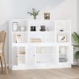 Aparador alto de madera 3 piezas contrachapada blanco brillo de vidaXL, Aparadores - Ref: Foro24-3185305, Precio: 207,79 €, D...
