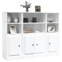 Aparador alto de madera 3 piezas contrachapada blanco brillo de vidaXL, Aparadores - Ref: Foro24-3185305, Precio: 207,79 €, D...