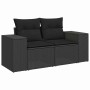 Conjunto de sofá de jardín 10 pcs Negro Rattan de Poliéster en Sofás de exterior | Comprar online en Foru.es