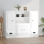 Aparador alto de madera 3 piezas contrachapada blanco brillo de vidaXL, Aparadores - Ref: Foro24-3185313, Precio: 226,29 €, D...