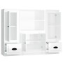 Aparador alto de madera 3 piezas contrachapada blanco brillo de vidaXL, Aparadores - Ref: Foro24-3185313, Precio: 226,29 €, D...