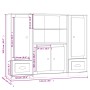 Aparador alto de madera 3 piezas contrachapada blanco brillo de vidaXL, Aparadores - Ref: Foro24-3185313, Precio: 226,29 €, D...