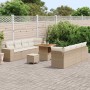 Conjunto de sofá de jardín 11 pcs Beige y Crema ratán sintético en Sofás de exterior | Comprar online en Foru.es