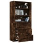 Aparador alto madera contrachapada roble ahumado de vidaXL, Aparadores - Ref: Foro24-3185396, Precio: 161,46 €, Descuento: %