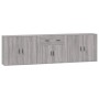 Aparadores 3 piezas madera contrachapada gris Sonoma de vidaXL, Aparadores - Ref: Foro24-3185421, Precio: 268,28 €, Descuento: %