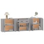 Aparadores 3 piezas madera contrachapada gris Sonoma de vidaXL, Aparadores - Ref: Foro24-3185421, Precio: 268,28 €, Descuento: %