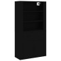 Aparador alto madera contrachapada negro de vidaXL, Aparadores - Ref: Foro24-3185376, Precio: 132,18 €, Descuento: %