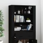 Aparador alto madera contrachapada negro de vidaXL, Aparadores - Ref: Foro24-3185376, Precio: 132,18 €, Descuento: %