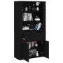Aparador alto madera contrachapada negro de vidaXL, Aparadores - Ref: Foro24-3185376, Precio: 132,18 €, Descuento: %