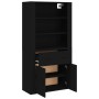 Aparador alto madera contrachapada negro de vidaXL, Aparadores - Ref: Foro24-3185376, Precio: 132,18 €, Descuento: %