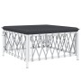 Juego de muebles de jardín 6 piezas con cojines acero blanco de vidaXL, Conjuntos de jardín - Ref: Foro24-3186892, Precio: 37...