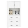 Aparador alto madera contrachapada blanco de vidaXL, Aparadores - Ref: Foro24-3185383, Precio: 169,13 €, Descuento: %
