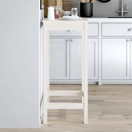 High bar table solid white pine wood 50x50x110 cm by vidaXL, Kitchen and dining tables - Ref: Foro24-833264, Price: 62,40 €, ...