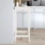 Mesa alta de bar madera maciza de pino blanco 50x50x110 cm de vidaXL, Mesas de cocina y de comedor - Ref: Foro24-833264, Prec...