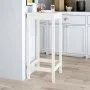 Mesa alta de bar madera maciza de pino blanco 50x50x110 cm de vidaXL, Mesas de cocina y de comedor - Ref: Foro24-833264, Prec...