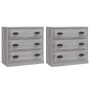 Aparadores 2 piezas madera contrachapada gris Sonoma de vidaXL, Aparadores - Ref: Foro24-3185245, Precio: 189,29 €, Descuento: %