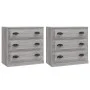 Aparadores 2 piezas madera contrachapada gris Sonoma de vidaXL, Aparadores - Ref: Foro24-3185245, Precio: 186,39 €, Descuento: %