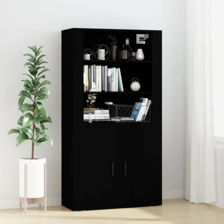 Hohes Sideboard Sperrholz schwarz von vidaXL, Sideboards - Ref: Foro24-3185360, Preis: 139,56 €, Rabatt: %