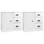 Aparadores 2 uds madera contrachapada blanco brillo de vidaXL, Aparadores - Ref: Foro24-3185225, Precio: 167,56 €, Descuento: %
