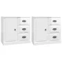 Sideboards 2 Stk. Sperrholz glänzend weiß von vidaXL, Sideboards - Ref: Foro24-3185225, Preis: 164,45 €, Rabatt: %