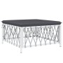 Juego de muebles de jardín 5 piezas y cojines acero blanco de vidaXL, Conjuntos de jardín - Ref: Foro24-3186854, Precio: 295,...
