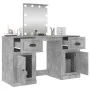Concrete gray LED dressing table 130x50x132.5 cm by vidaXL, Bedroom Dressers - Ref: Foro24-3185347, Price: 161,86 €, Discount: %