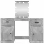 Concrete gray LED dressing table 130x50x132.5 cm by vidaXL, Bedroom Dressers - Ref: Foro24-3185347, Price: 161,86 €, Discount: %