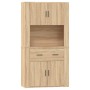 Aparador alto madera contrachapada color roble de vidaXL, Aparadores - Ref: Foro24-3185370, Precio: 177,45 €, Descuento: %