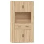 Aparador alto madera contrachapada color roble de vidaXL, Aparadores - Ref: Foro24-3185370, Precio: 172,32 €, Descuento: %
