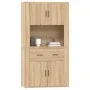 Aparador alto madera contrachapada color roble de vidaXL, Aparadores - Ref: Foro24-3185370, Precio: 172,32 €, Descuento: %