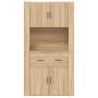 Aparador alto madera contrachapada color roble de vidaXL, Aparadores - Ref: Foro24-3185370, Precio: 177,45 €, Descuento: %