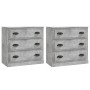 Aparadores 2 uds madera contrachapada gris hormigón de vidaXL, Aparadores - Ref: Foro24-3185243, Precio: 186,41 €, Descuento: %