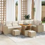 Conjunto de sofá de jardín 9 pcs Beige y Crema ratán sintético en Sofás de exterior | Comprar online en Foru.es