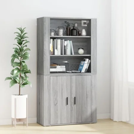Aparador alto de madera contrachapada gris Sonoma de vidaXL, Aparadores - Ref: Foro24-3185365, Precio: 150,84 €, Descuento: %