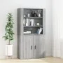 Aparador alto de madera contrachapada gris Sonoma de vidaXL, Aparadores - Ref: Foro24-3185365, Precio: 150,84 €, Descuento: %