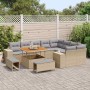 Conjunto de sofá de jardín con cojín 12 pcs Beige y Gris Claro en Sofás de exterior | Comprar online en Foru.es