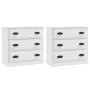Aparadores 2 piezas madera contrachapada blanco de vidaXL, Aparadores - Ref: Foro24-3185239, Precio: 192,56 €, Descuento: %
