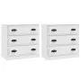 Aparadores 2 piezas madera contrachapada blanco de vidaXL, Aparadores - Ref: Foro24-3185239, Precio: 189,55 €, Descuento: %