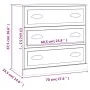 Aparadores 2 piezas madera contrachapada blanco de vidaXL, Aparadores - Ref: Foro24-3185239, Precio: 189,55 €, Descuento: %