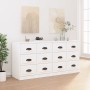 Aparadores 2 uds madera contrachapada blanco brillo de vidaXL, Aparadores - Ref: Foro24-3185281, Precio: 198,65 €, Descuento: %